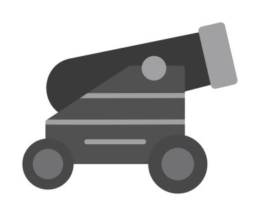 Basit Topçu simgesi, vektör illüstrasyonu