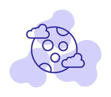 Dolunay düz ikonu. vektör illüstrasyonu 