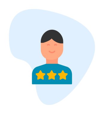 Müşteri memnuniyeti derecelendirme simgesi, vektör illüstrasyonu  