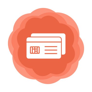 Kredi kartı simgesi, vektör illüstrasyonu basit tasarım