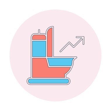 Ok simgesi vektör illüstrasyonlu idrar 