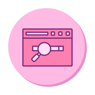 Web tarayıcı simgesi, vektör illüstrasyonu basit tasarım