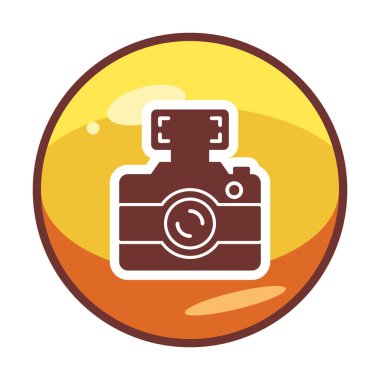 fotoğraf makinesi simgesi, vektör illüstrasyonu