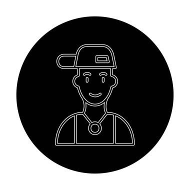 Rapçi. Web simgesi basit illüstrasyon