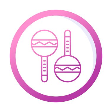 maracas simgesi vektör illüstrasyonu