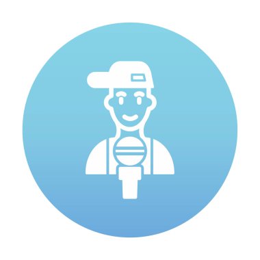 Mikrofonlu rapçinin vektör çizimi 