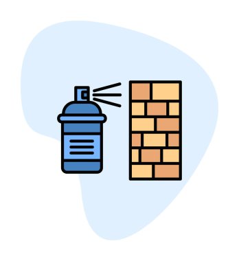 Graffiti web simgesi, vektör illüstrasyonu 