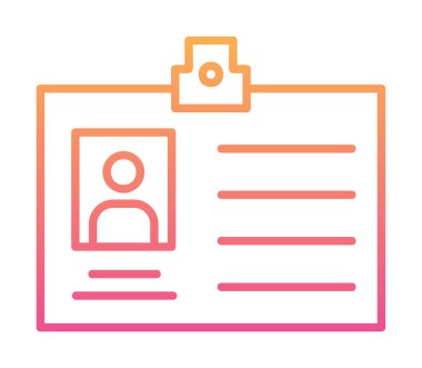 Üyelik Kartı simgesinin vektör illüstrasyonu