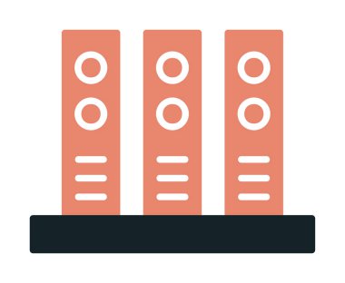 Ofis klasörleri simgesi, vektör illüstrasyonunu arşivle 