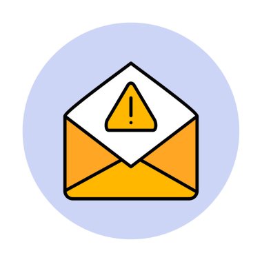 Basit çöp posta harfi simgesi, vektör illüstrasyonu