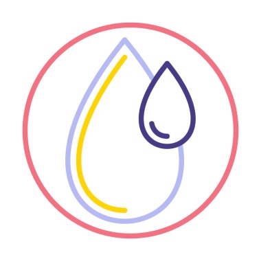 su damlası ağ simgesi, vektör illüstrasyonu 