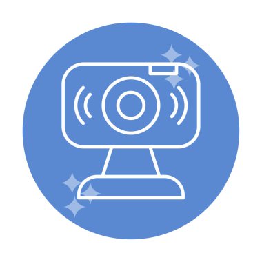 Web kamerası. Web simgesi basit illüstrasyon                   