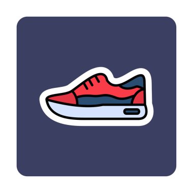 Ayakkabı sporu tasarımı vektör çizimi 