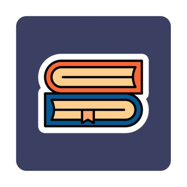 Kitap simgesinin vektör illüstrasyonu