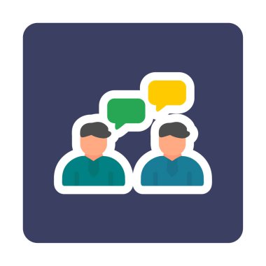 Basit Çalışma İletişim simgesi, vektör illüstrasyonu