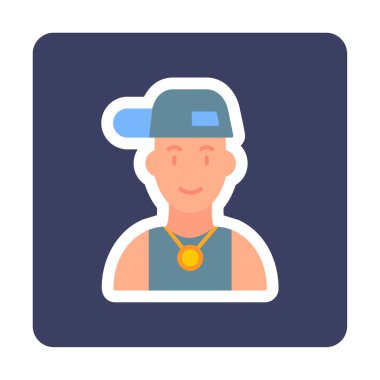 Rapçi. Web simgesi basit illüstrasyon