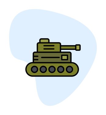 askeri tank simgesi vektör illüstrasyon