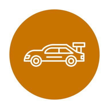 Yarış arabası simgesi, vektör çizimi