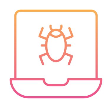 dizüstü bilgisayar simgesi, vektör illüstrasyonu basit tasarım