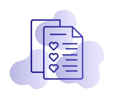 Dilek listesi. Web simgesi basit illüstrasyon 