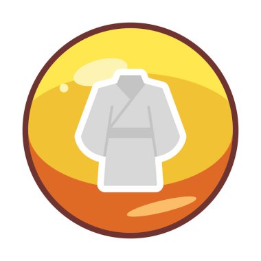 Japon kimono taslak ikonu. mobil konsept ve web tasarımı için doğrusal biçim işareti. 