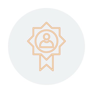 Başarı, ödül, madalya ikonu, vektör illüstrasyonu