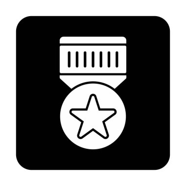 Moda düz renkli madalya ikonu. ödül rozeti