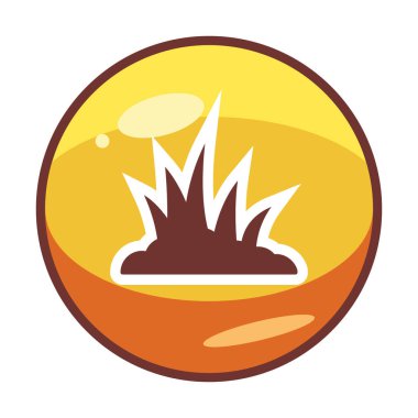 Çim simgesi, vektör illüstrasyonu 