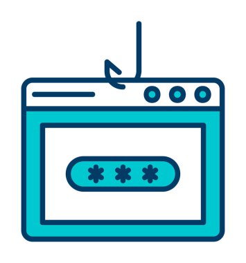 Basit Parola Kopyalama simgesi, vektör illüstrasyonu