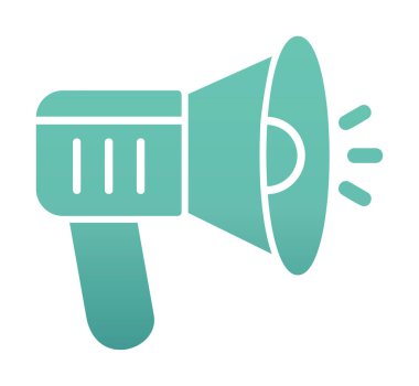 megafon ikonu. Hoparlör vektör illüstrasyonu. düz dizayn