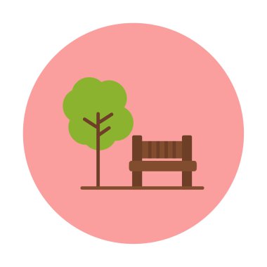Yedek vektör renk simgesine sahip park 