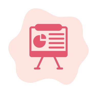 Sunum tahtası simgesi, vektör illüstrasyonu   