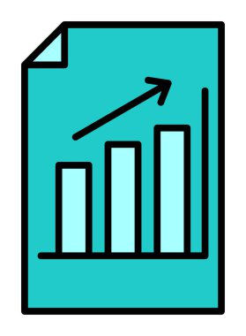 büyüyen grafik, bar grafiği vektör çizimi
