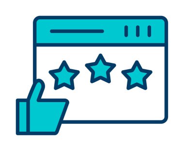 Basit Düz İnceleme simgesi vektör çizimi