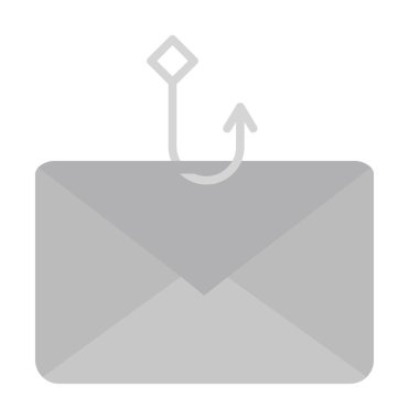 düz phishing çizgi vektör çizimi 