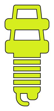 Buji simgesinin vektör illüstrasyonu