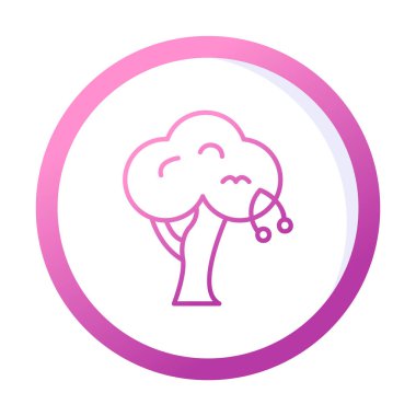 Kiraz Ağacı web simgesi, vektör illüstrasyonu