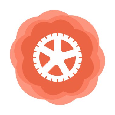 Lastik yassı vektör simgesi beyaz arkaplanda izole edildi