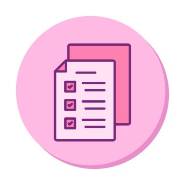 Sınav simgesi vektör illüstrasyonu 