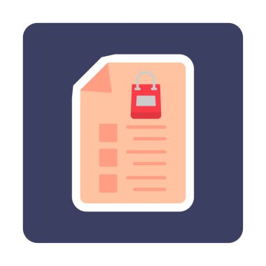 Alışveriş listesi simgesini, illüstrasyon vektör 