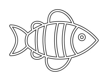 Balık. Web simgesi basit illüstrasyon