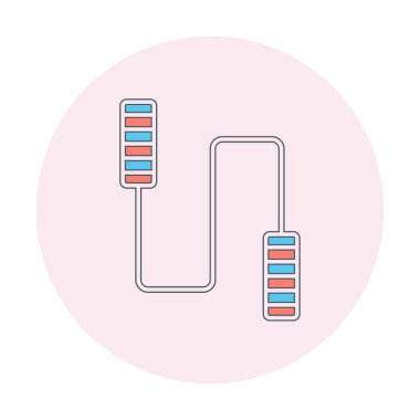 İp sporu ikonunu atlıyorum. Vektör illüstrasyonu 