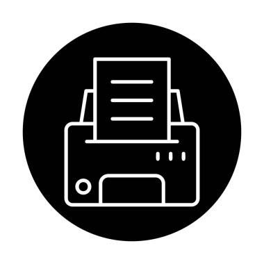 Yazıcı simgesi vektör illüstrasyonu