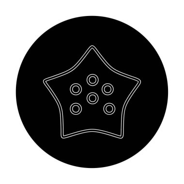 denizyıldızı düz ikon vektör çizimi 