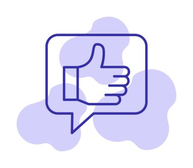 başparmak yukarı Web simgesi, vektör çizim                   