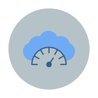  Gösterge düz simgesi, vektör illüstrasyonu 