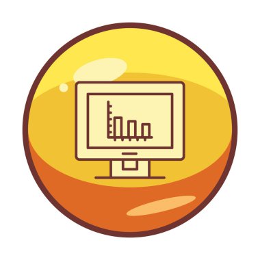 Basit Analitik simge, vektör illüstrasyonu