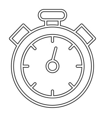 Düz çizgi kronometre vektör çizimi