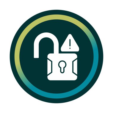 Simge vektör illüstrasyon tasarımının kilidini aç