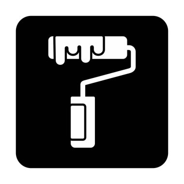 Modern Paint Roller simgesinin vektör çizimi              